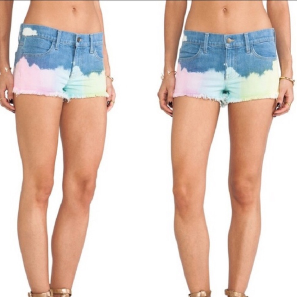Wildfox || $115 Denim Tie Dye Starlight Shorts